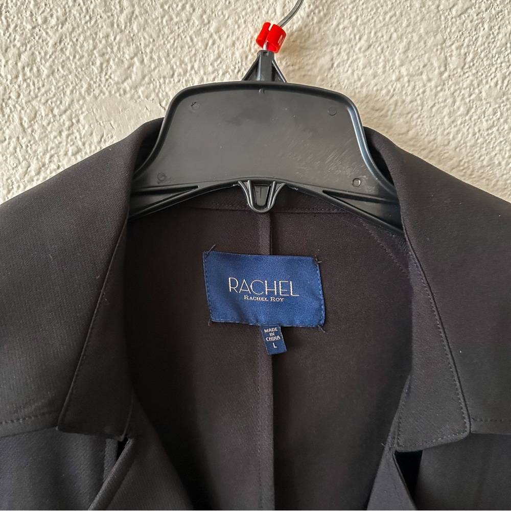 Like new! RACHEL Rachel Roy Cropped Black Trench Jacket - Picture 3 of 5